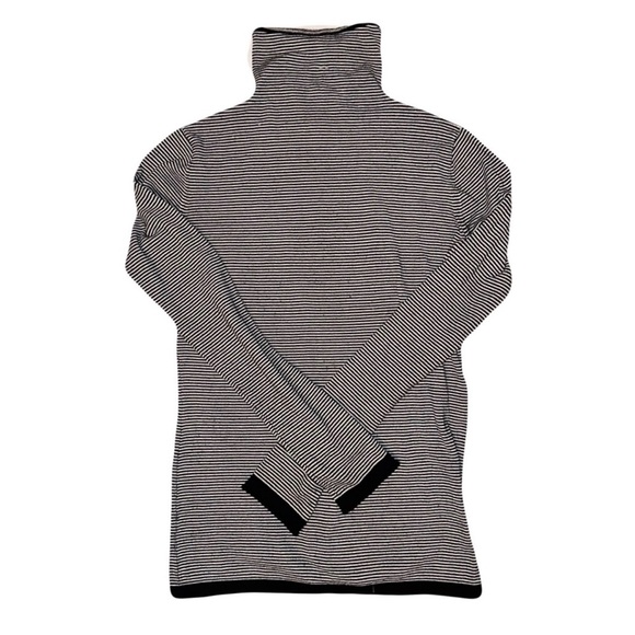 Title Nine Women’s Black & White Striped Synergy Turtleneck Layering XS runs big - Picture 1 of 4